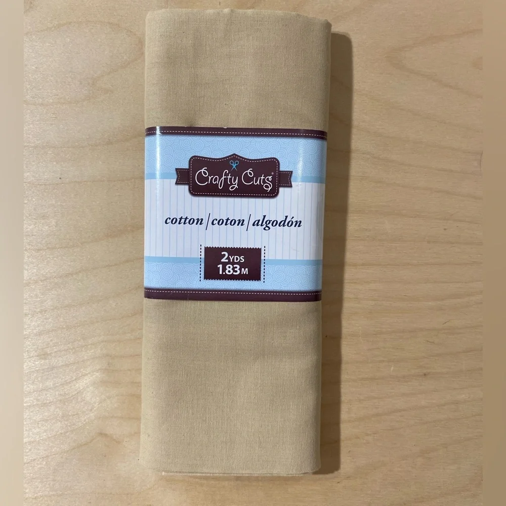 Crafty Cuts Cotton Fabric in Tan 2 Yards (OQ)